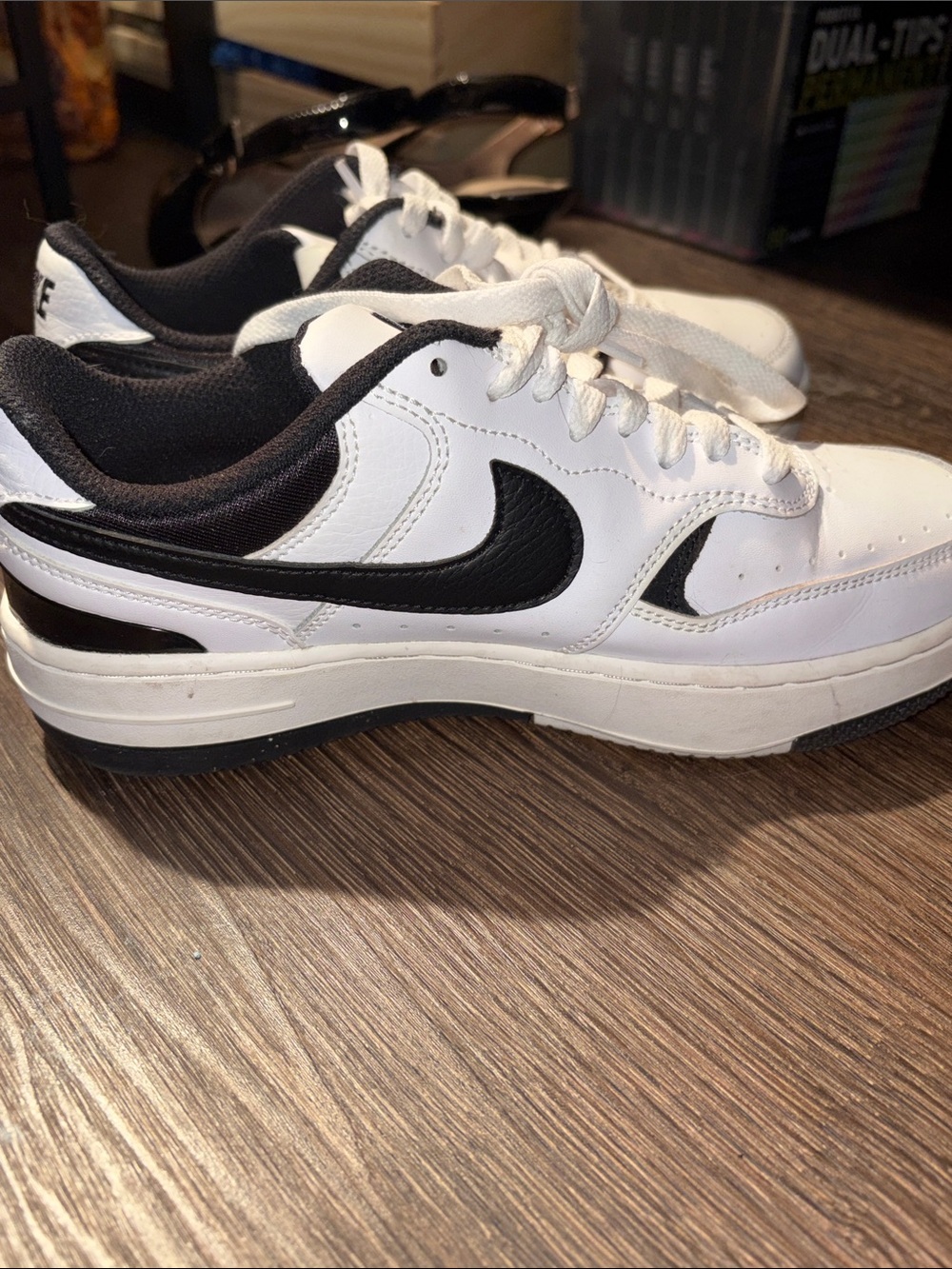 Nike White and Black Low-Top Sneakers